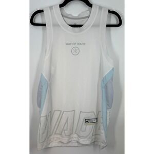 Wade Athletic Tank Top White Mesh Side Panels Gym Workout Athletic Mens Size S